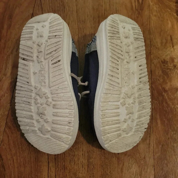 Hey Dude Wally Navy Break Stitch Toddler Shoes Size 6 - Picture 4 of 5